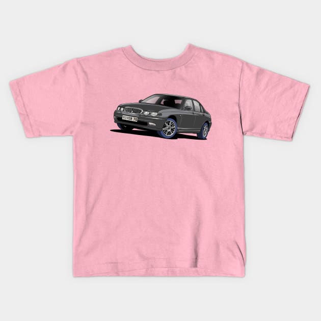 Rover 75 in grey Kids T-Shirt by Webazoot